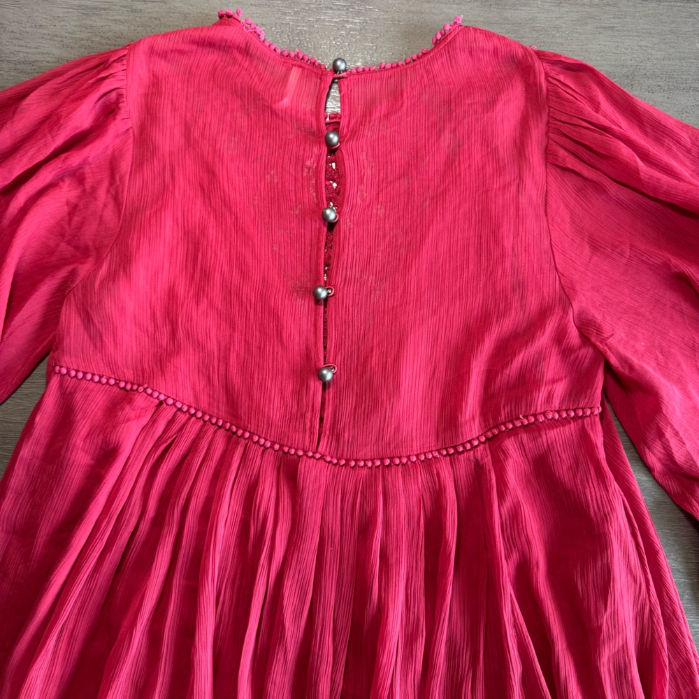 Free People Maroon Sunshine Of Love Mini Dress M - Picture 8 of 16
